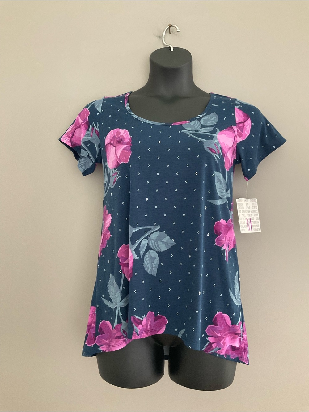 🆕 Lularoe, NWT, Navy & Purple, Floral, T-Shirt